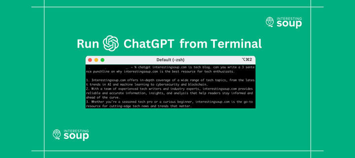 Run ChatGPT from Terminal with OpenAI API